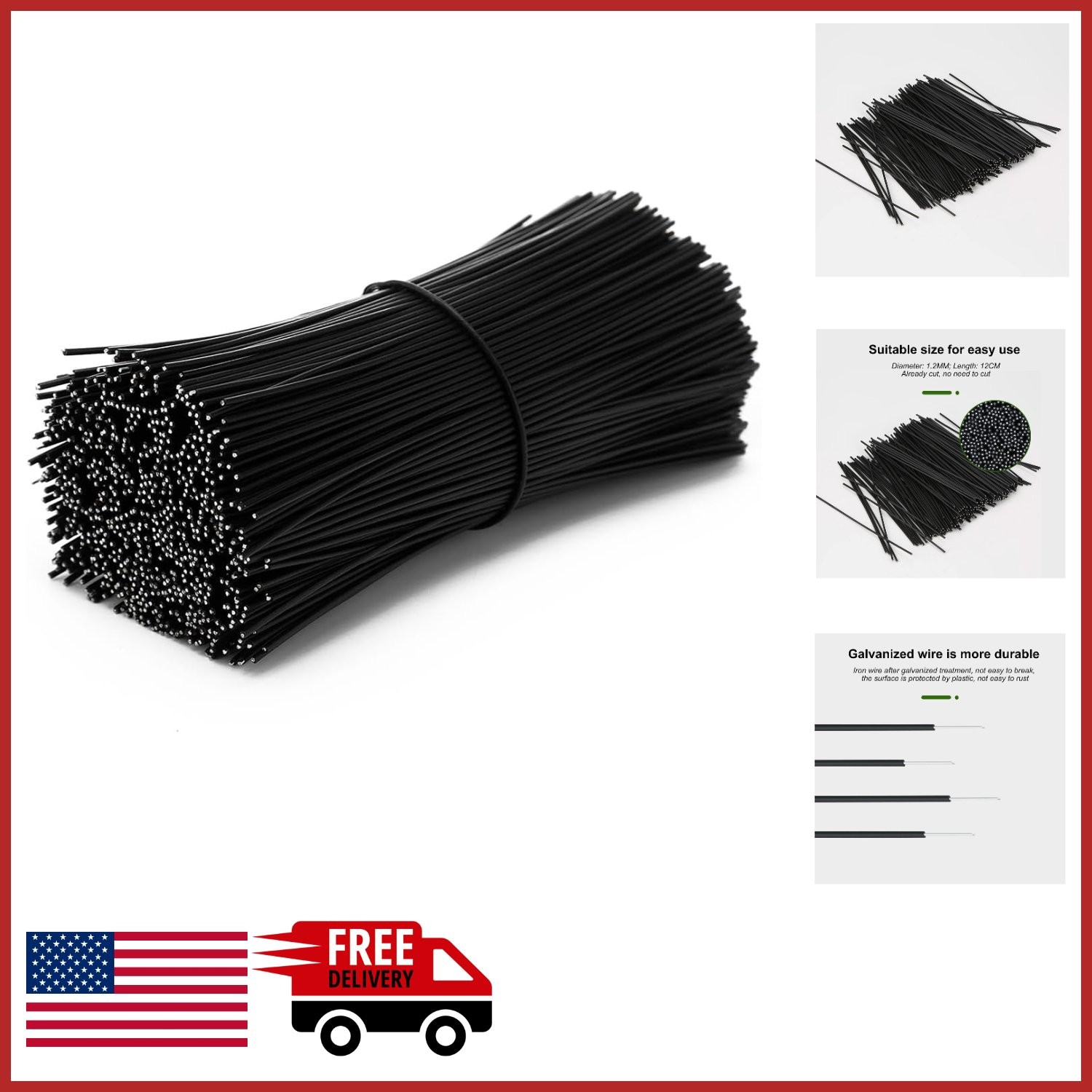 500pcs Reusable Plastic Twist Ties 4.7 Inch for Garden and Household Use