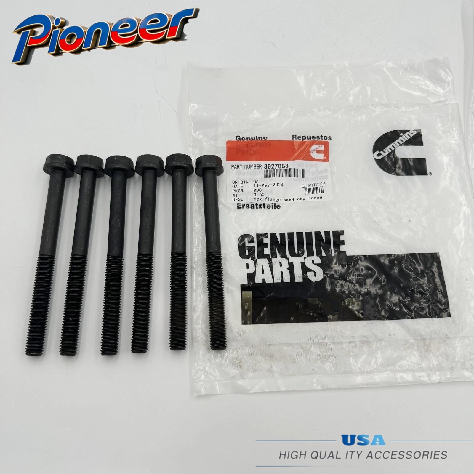 6PCS New UPGRADE 3927063 Cylinder Head Bolts bolt Fits For Cummins Dodge 5.9 6.7