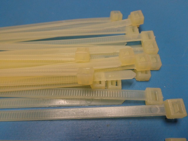 (50) 10.75" 60 LB TENSILE STRENGTH CABLE ZIP TIES NYLON NATURAL COLOR MILSPEC