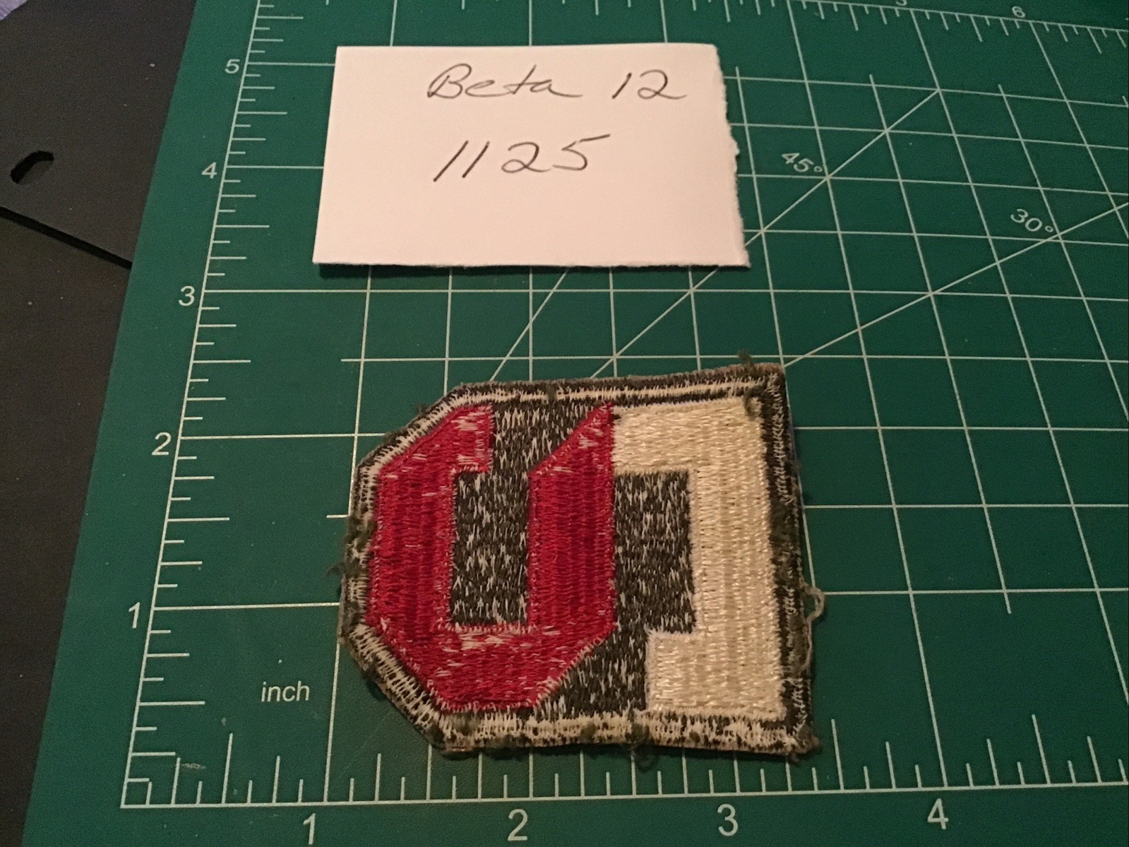 WWII US 2nd Army Shoulder Patch Early Variation Embroidered Cut Edge 2½"