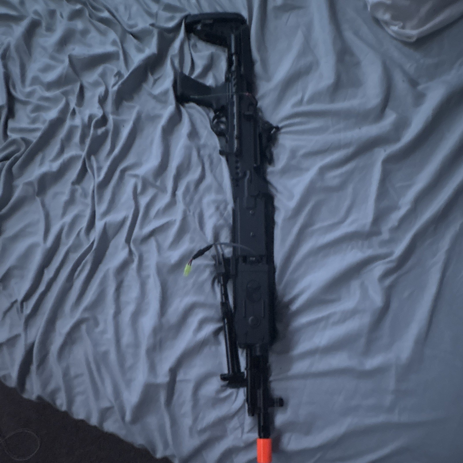 G&G Electric Airsoft Rifle AEG Folding Stock Black w/ Orange Tip