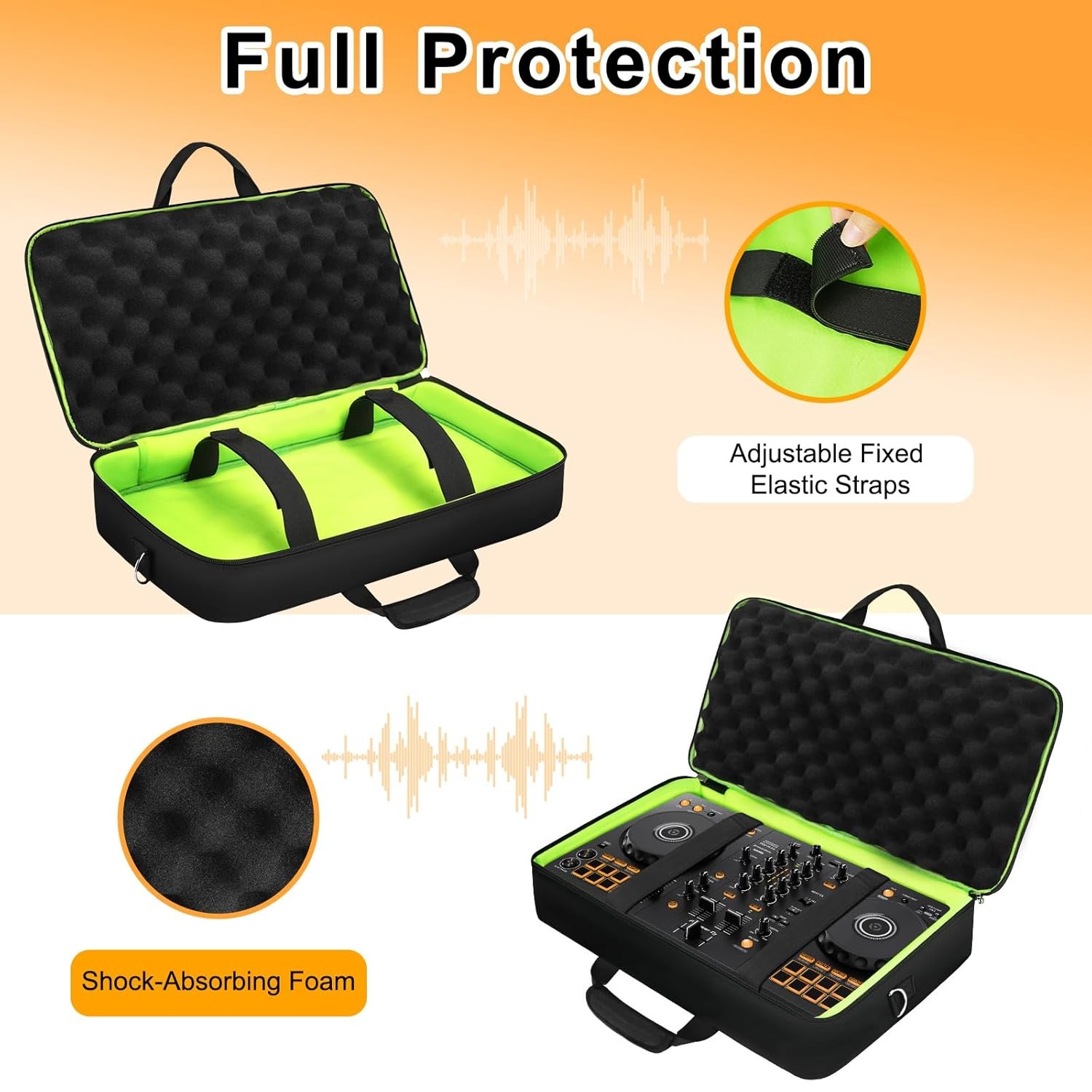 DDJ FLX4 Case Padded DJ Controller Bag for DDJ 400 REV1 FLX4 DJ Controller Case