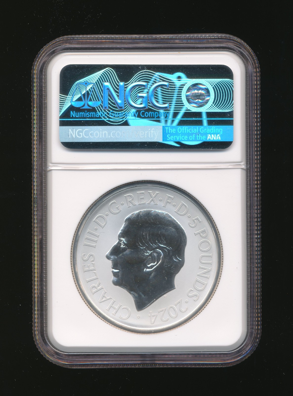 2024 £5 G Britain 2 oz Silver Reverse Proof Lion & Eagle NGC Reverse PR70 x