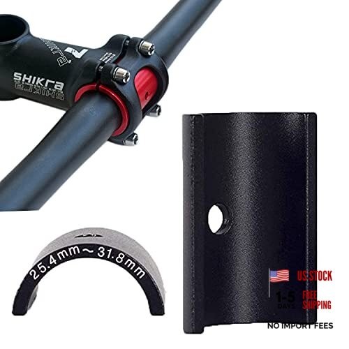 Bike Handlebar Shim 25.4-31.8 Aluminum Alloy Bicycle Handlebar Stem Shim black