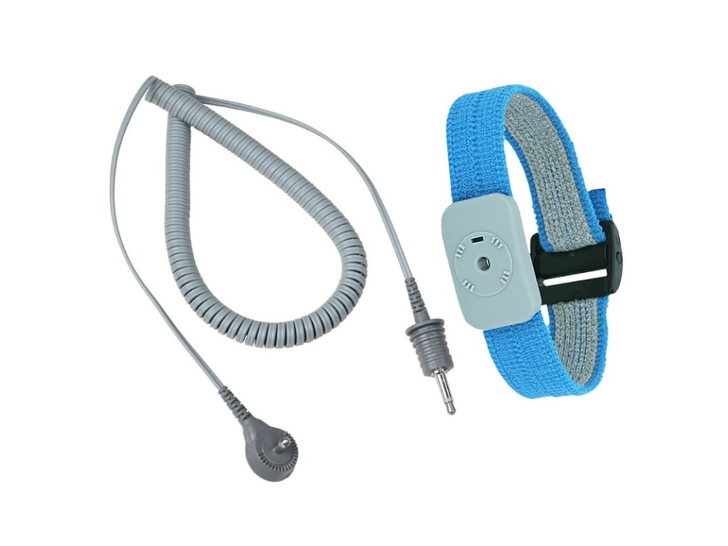 SCS 2369 - WRIST STRAP ADJUSTABLE, DUAL CONDUCTOR w/5' COIL CORD