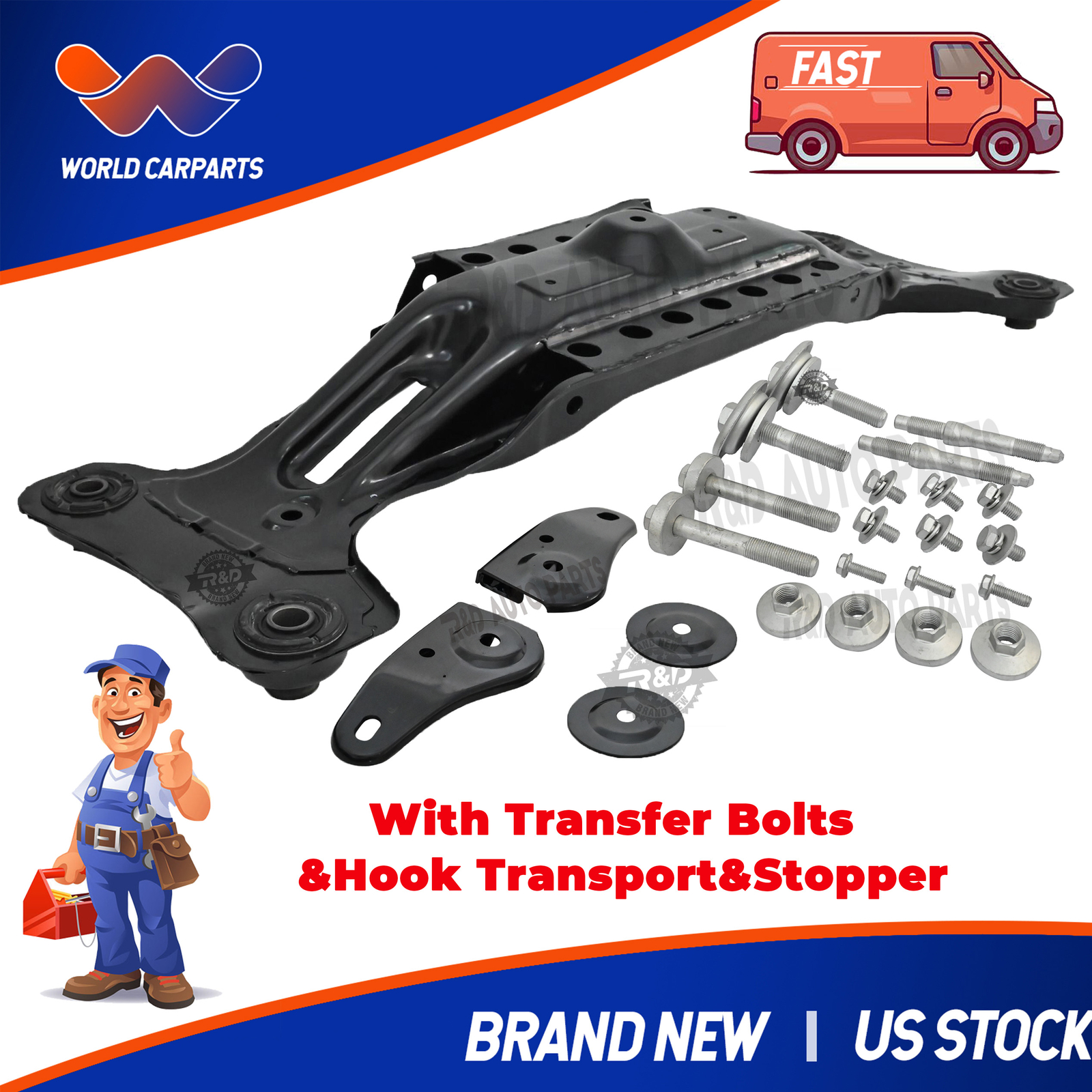 Fits For 2001-2013 Toyota Highlander FWD Rear Crossmember Subframe W/Bolts