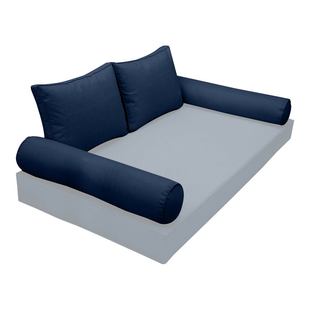 |SLIPCOVER ONLY| S1 Outdoor Bolster Backrest Pillow Covers Same Piped Full AD101