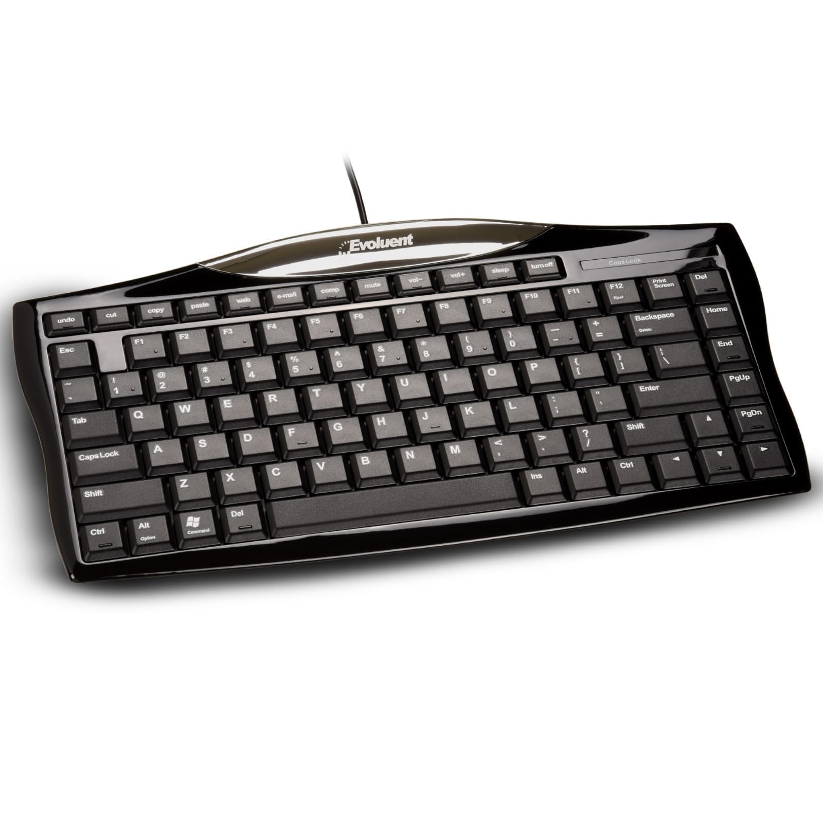 Evoluent Wired Compact Keyboard – Compact Keyboard, Portable Wired Keyboard –...