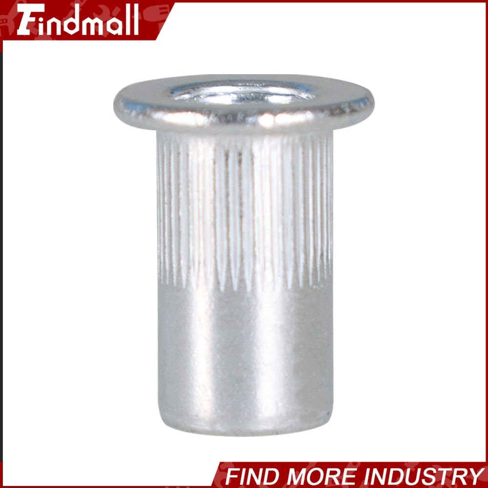 Findmall 100 Pack 10- 24 Aluminum Rivet Nut Rivnut Insert Nutsert SAE