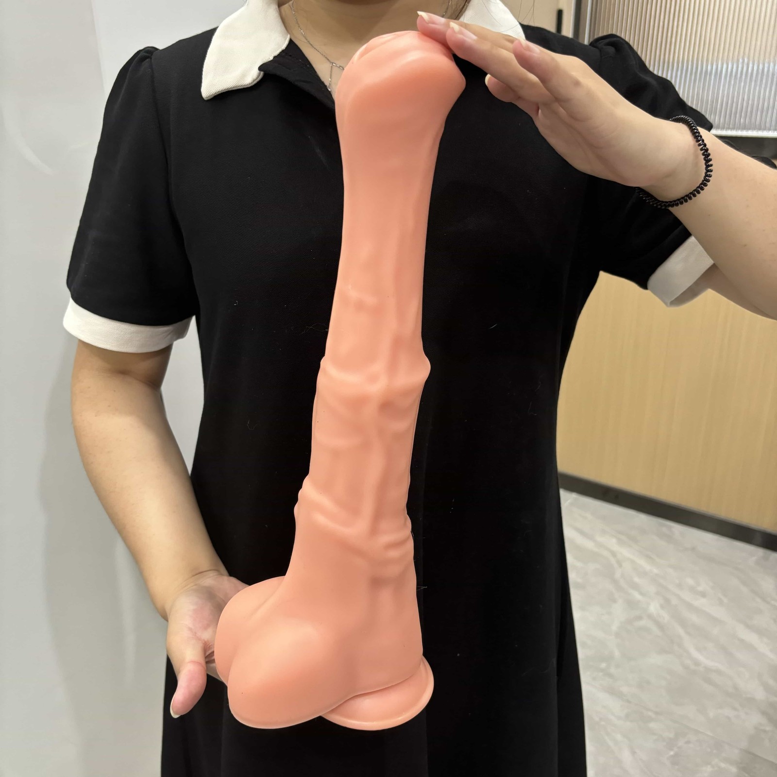 HUGE Dildo Realistic Silicone Dong Thick Big Penis Anal G-spot Sex Toy Women Men