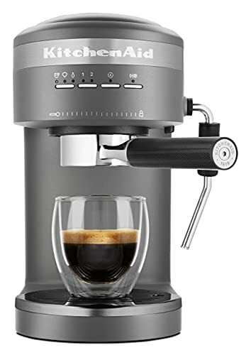 KitchenAid KES6403DG Semi-Automatic Espresso Machine, One Size, Matte Charcoa...