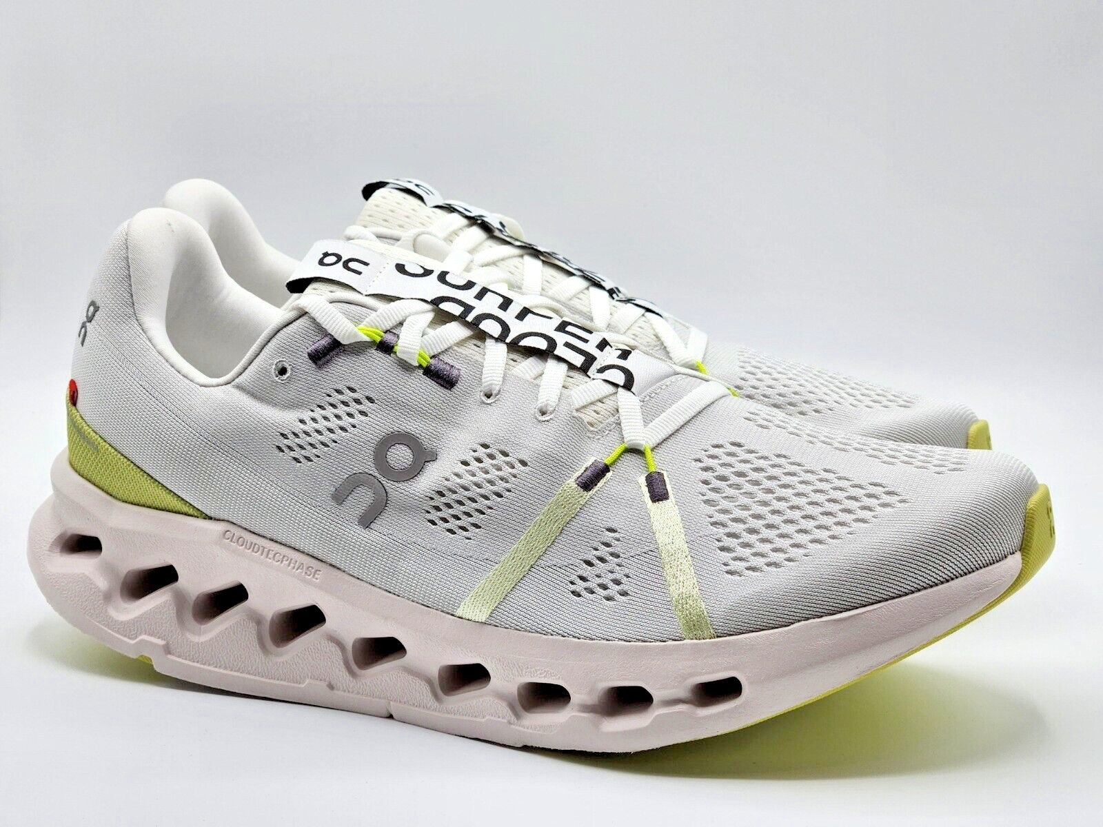 On Cloudsurfer Men's Running Shoes - White/Sand - US 12.5, US 13