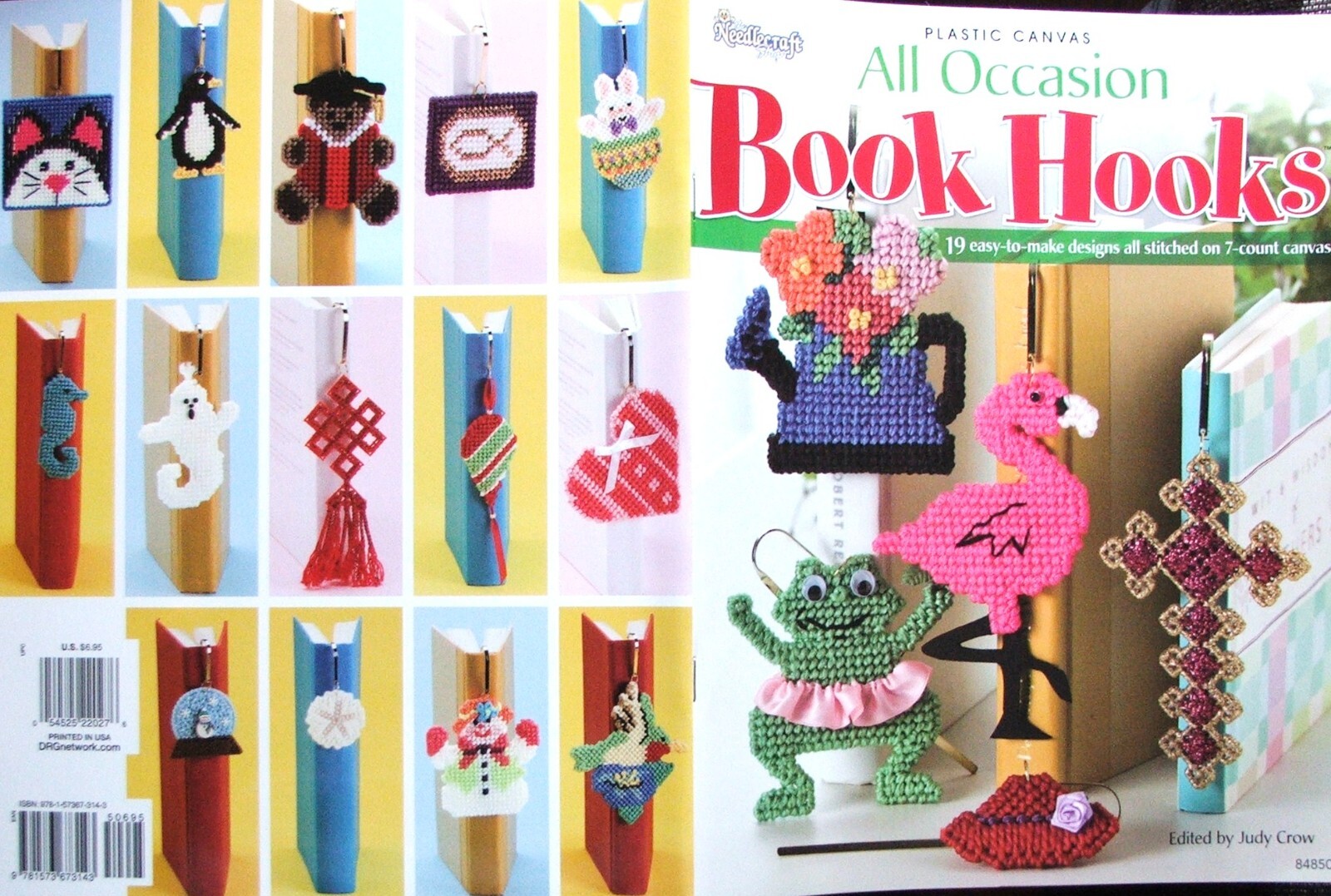 ALL Occasion Book HOOKS / BOOKMARKERS in Plastic Canvas Pattern Book ~19 Designs