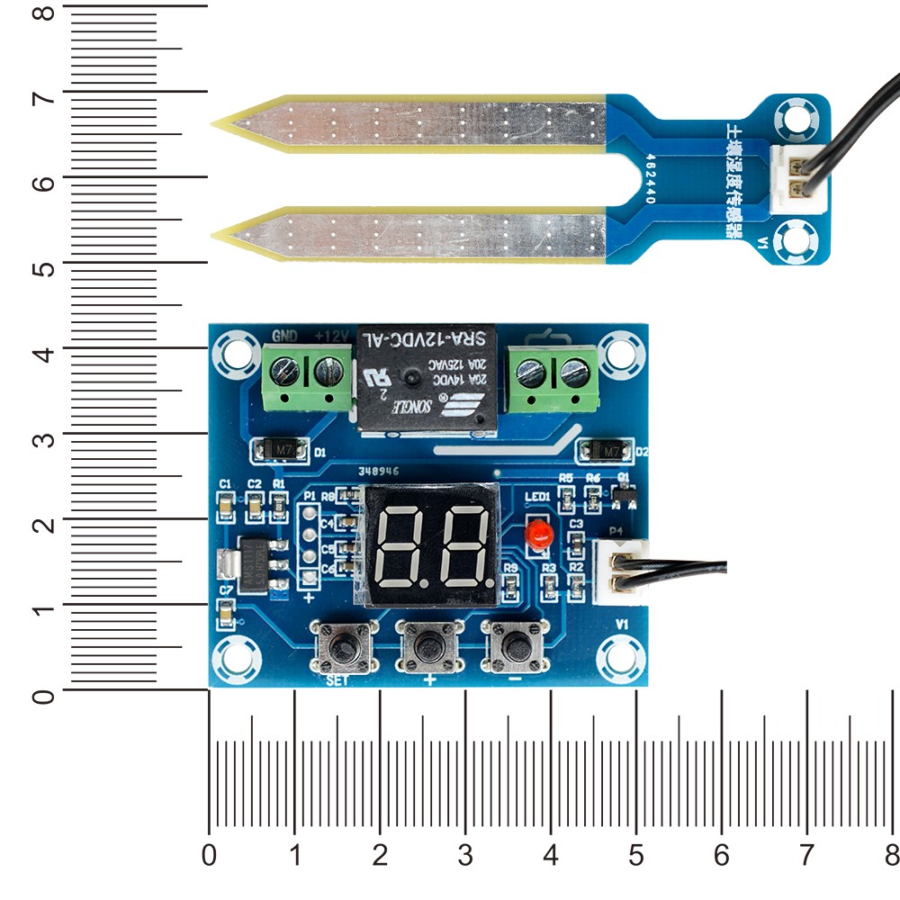 DC 12V Humidity Controller XH-M214 Soil Sensor Irrigation LED Display Module