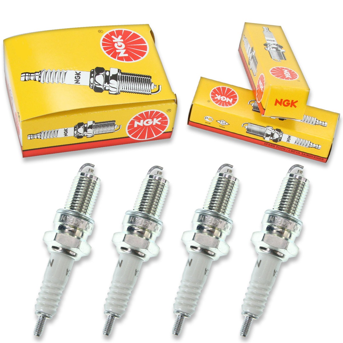 4pcs NGK 1068 Standard DP6EA-9 Motorcycle Spark Plug Tune Up Kit Set zf
