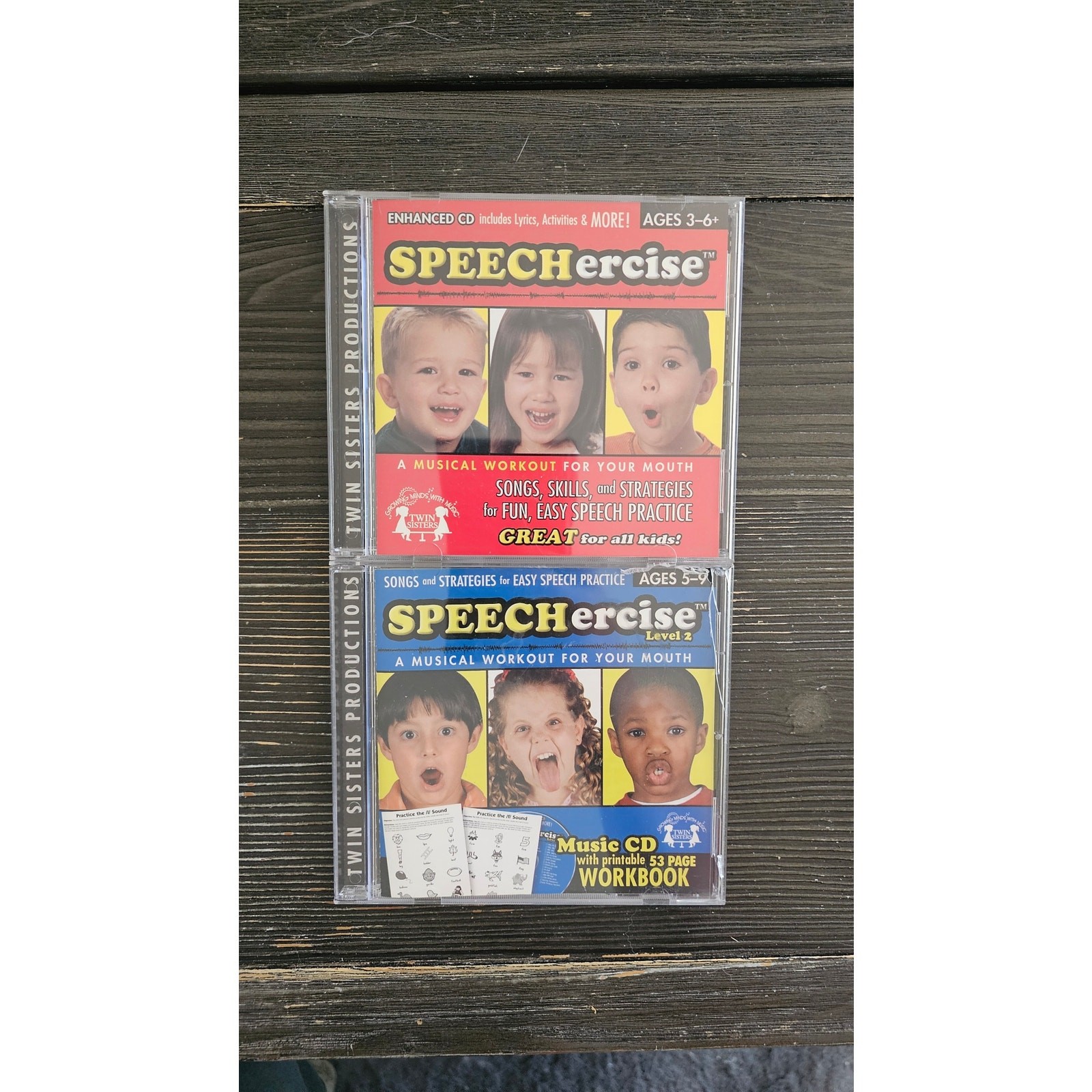Speechercise Level 1 & 2 CD Bundle Twin Sisters Productions Speech Therapy Kids