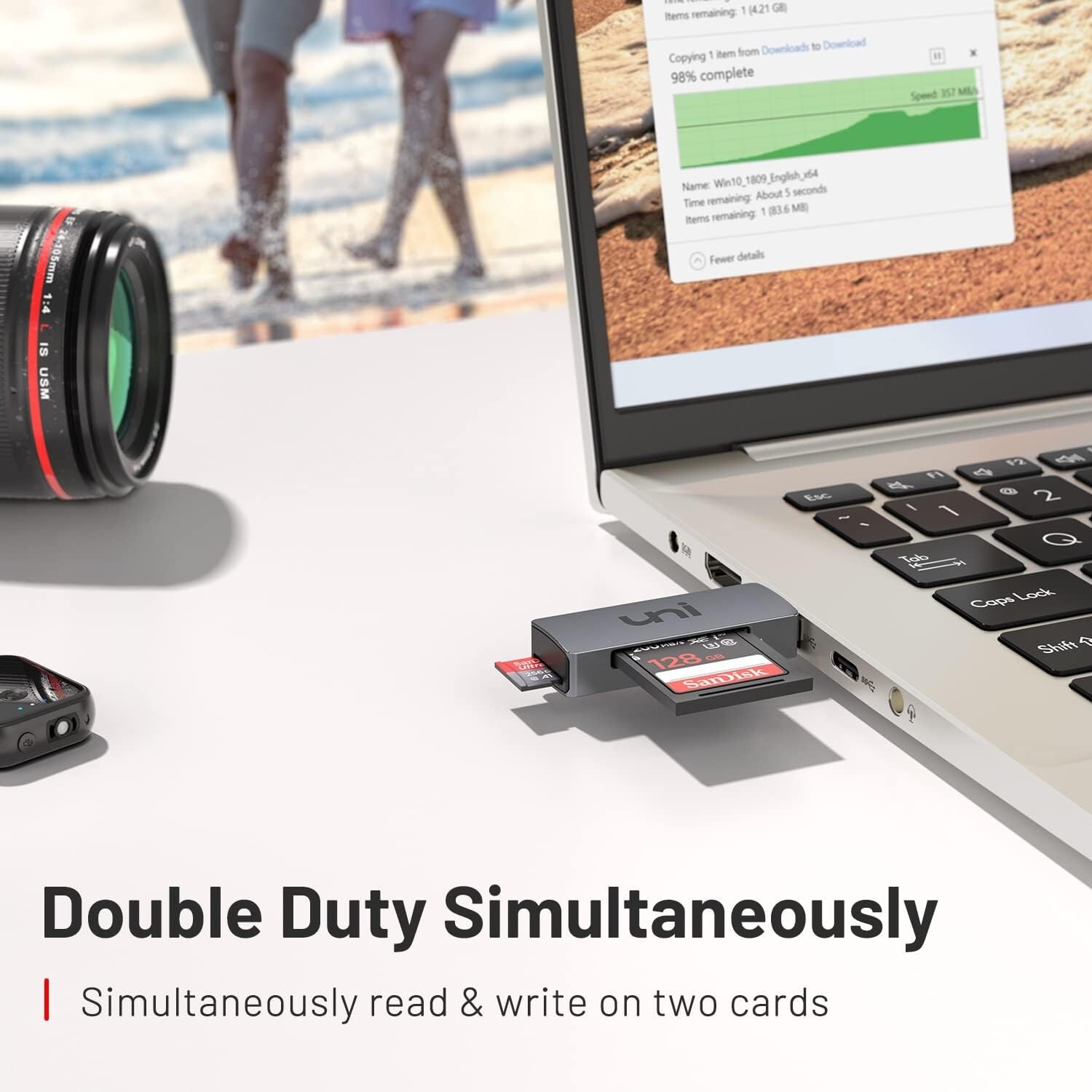 uni USB 3.0 to Micro SD Memory Card Adapter for SD/Micro SD/TF/SDHC/SDXC/MMC