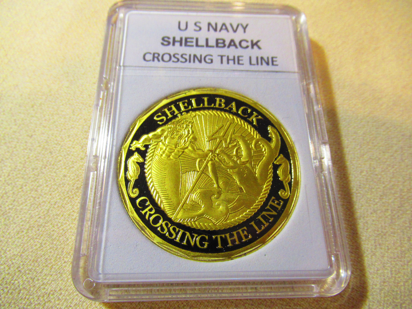 US NAVY - SHELLBACK - CROSSING THE LINE Challenge Coin
