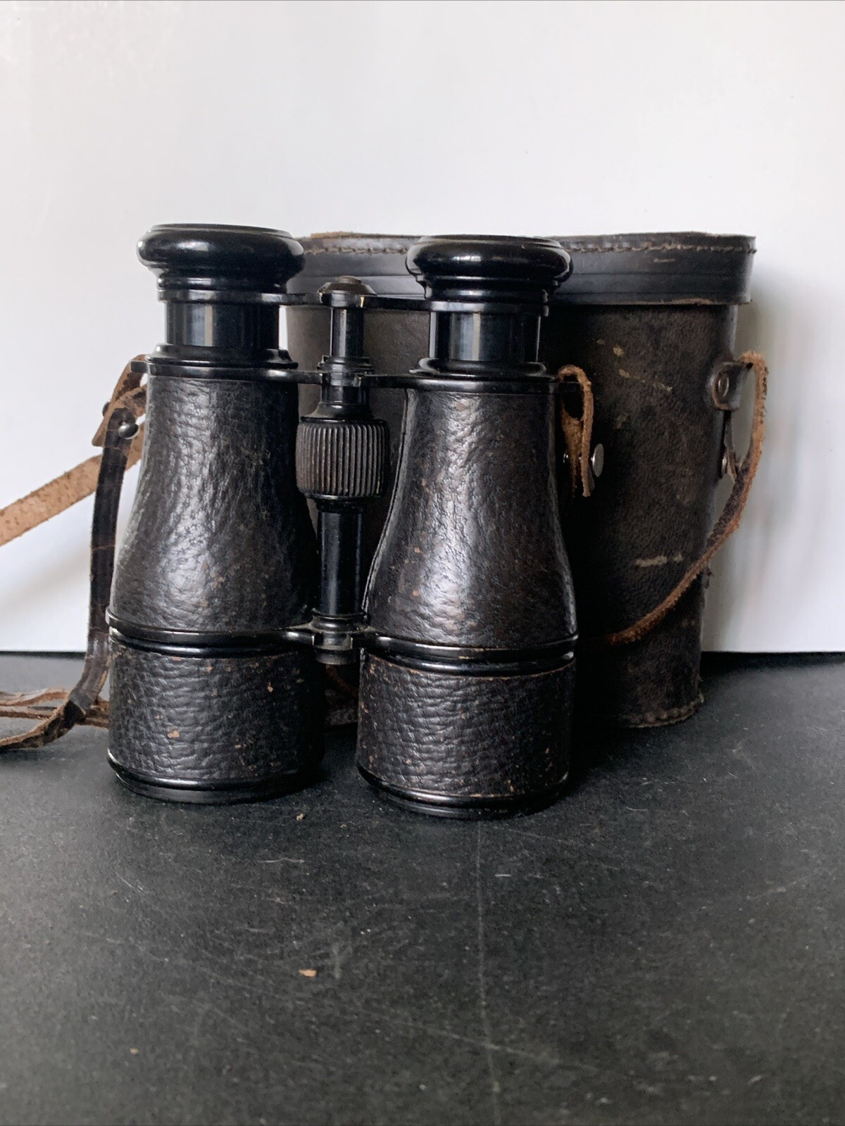 Vintage Henry Hughes & Sons Husun Leather Wrapped Binoculars “The Pilot” Rare