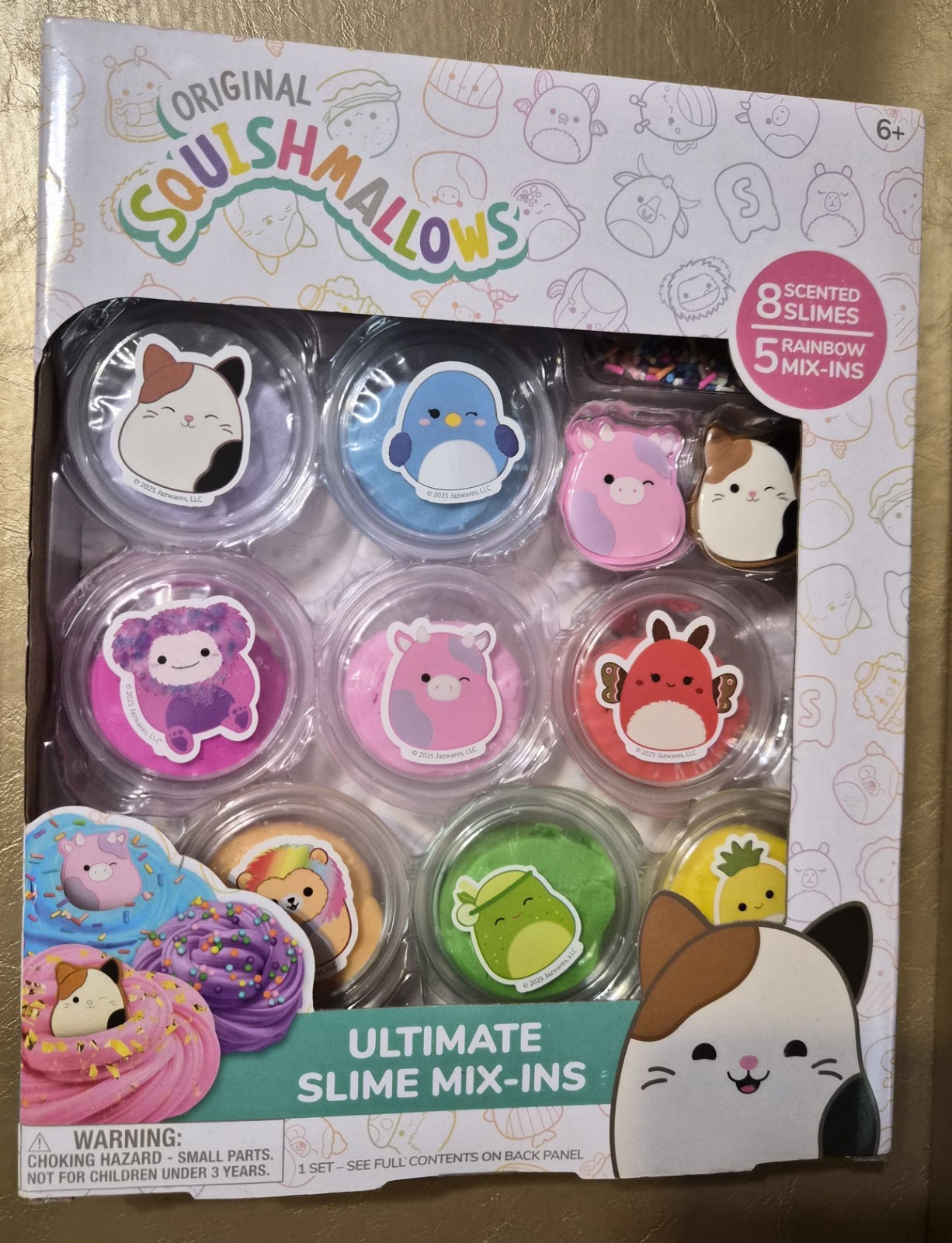 SQUISHMALLOWS ULTIMATE SLIME MIX-INS 8 SCENTED & 5 RAINBOW MIX-INS NIB