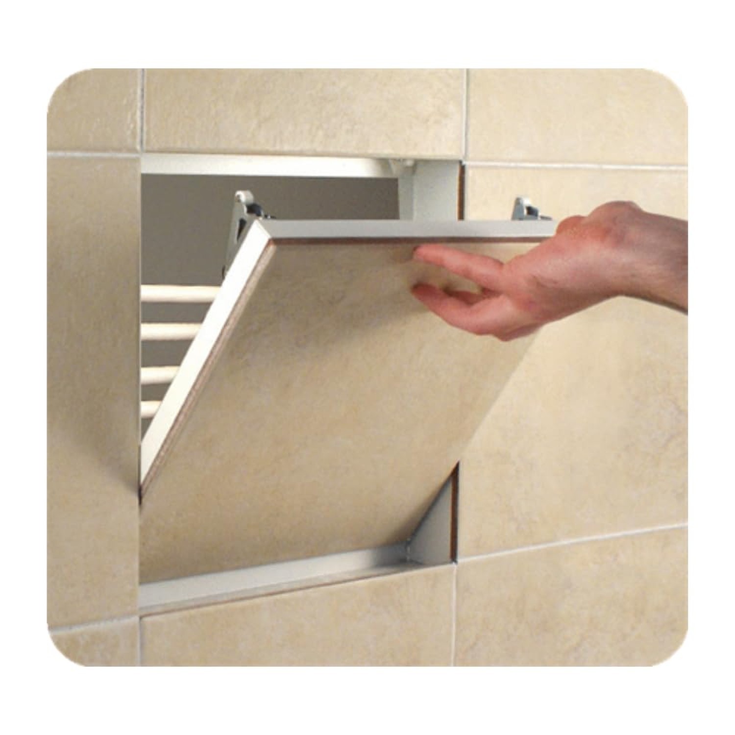 RGB AL 4014 Touch Latch Tile Access Door for Walls - Seamless, Concealed Desi...