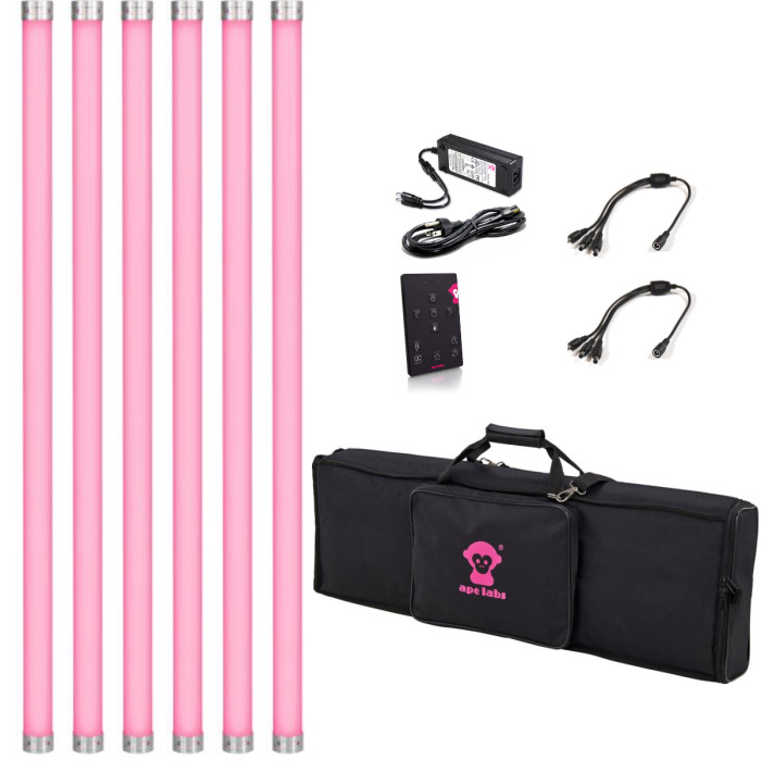 Ape Labs Neon CW RoadPack | 6x RGBcW Battery Tubes + Charger