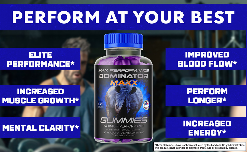 Dominator Maxx Gummies For Men, Advanced Performance Supplement 120 Gummies