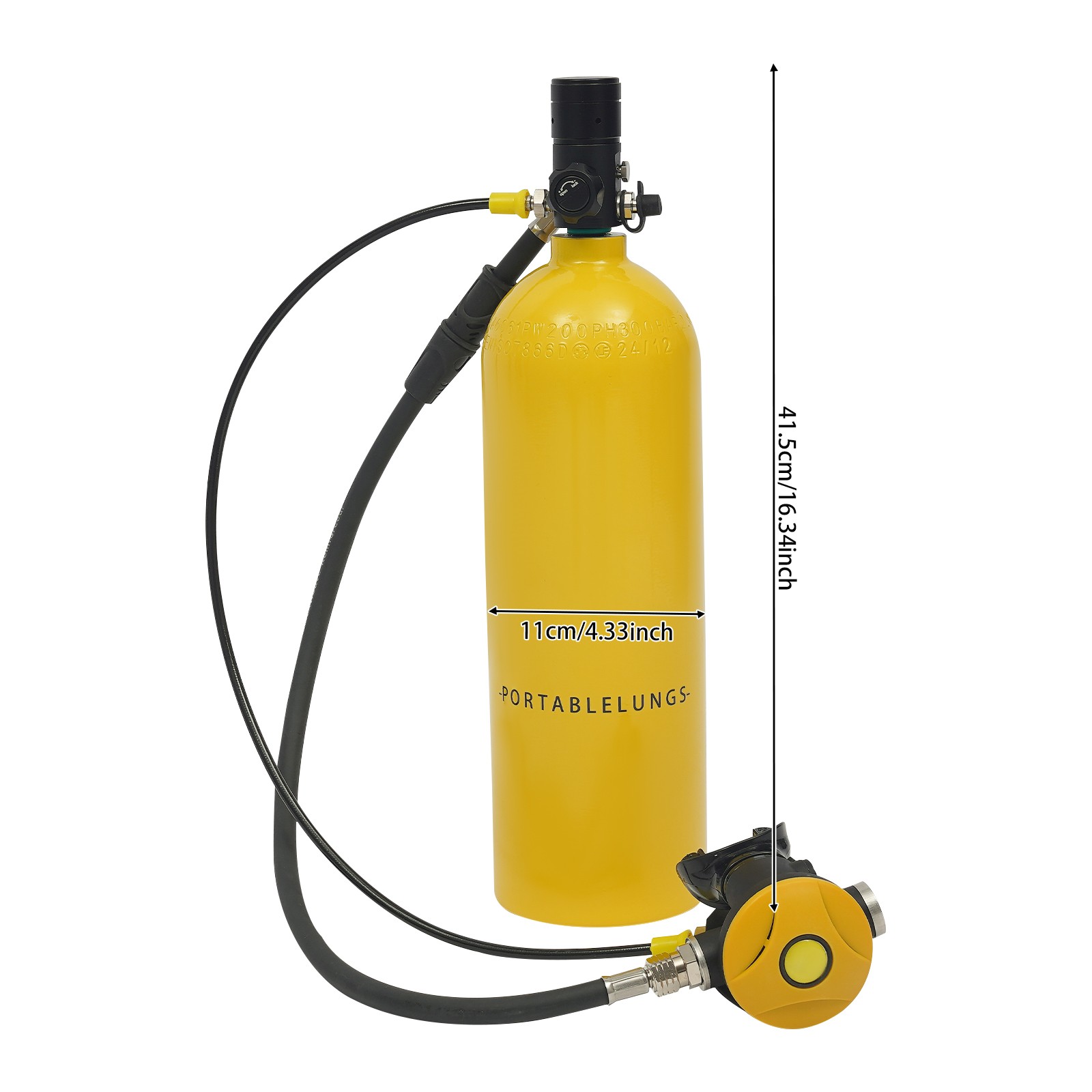 Scuba Tank Kit 20L Underwater Diving Tank Kit Lung Tank for Diving Entertainment