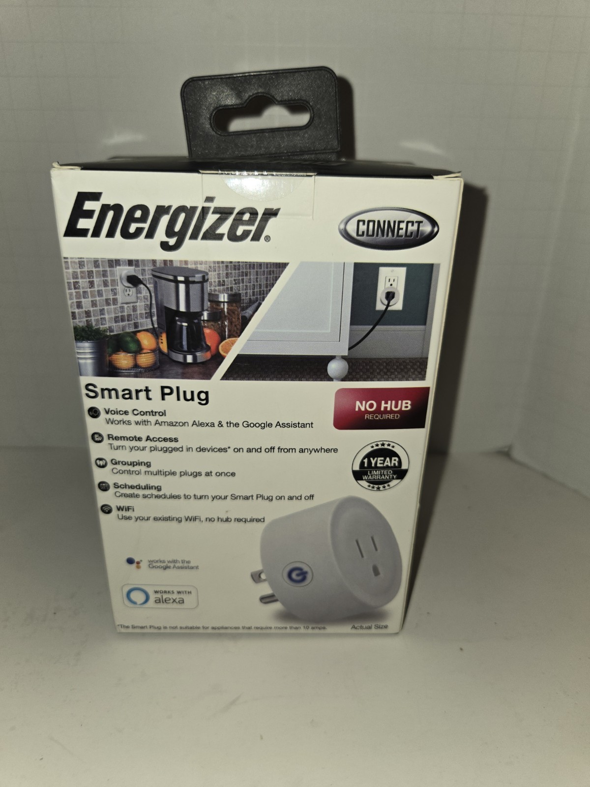 Energizer Connect Smart Plug with Voice Control Remote Access Scheduling Tr1#396