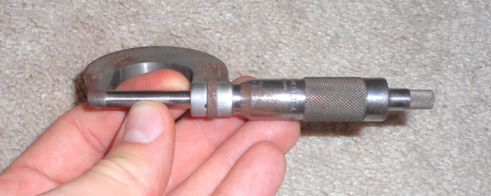 Antique Browne & Sharpe 12 Micrometer Caliper Tool w/ Case As Is