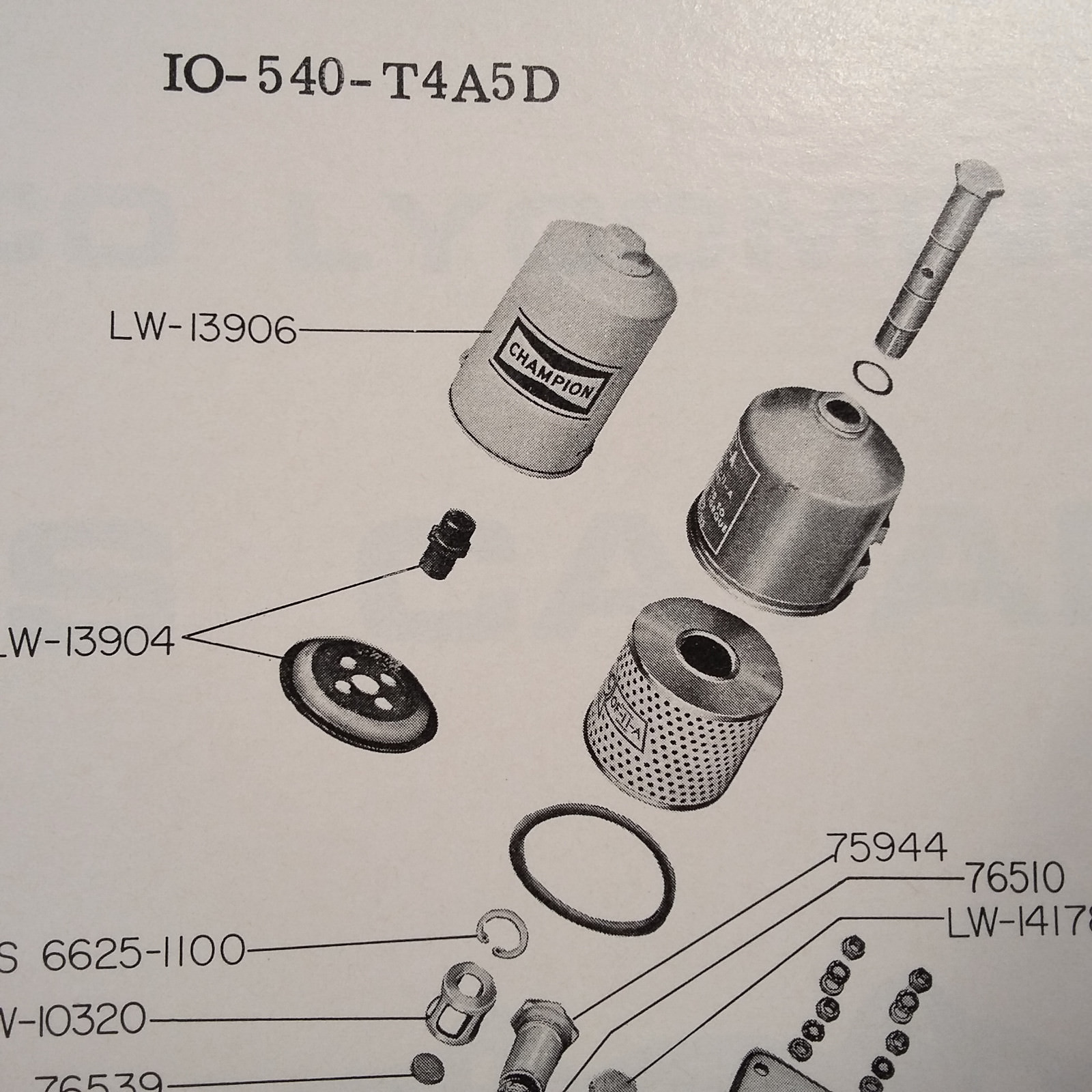Lycoming IO-540 Engine Parts Manual
