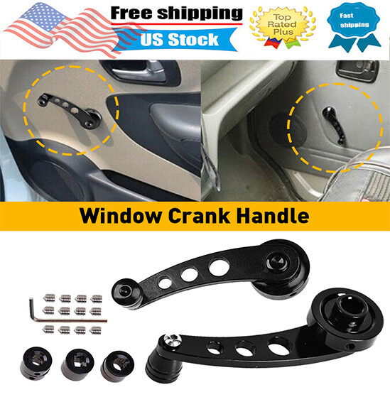 2pcs Car Manual Window Winder Crank Door Handle Knob Fits 1984-2000 Honda Civic