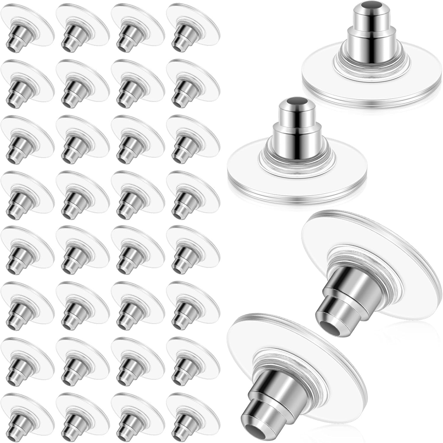 200 Pcs Earring Backs for Droopy Ears Backs Replacements Earring Backs for Heavy