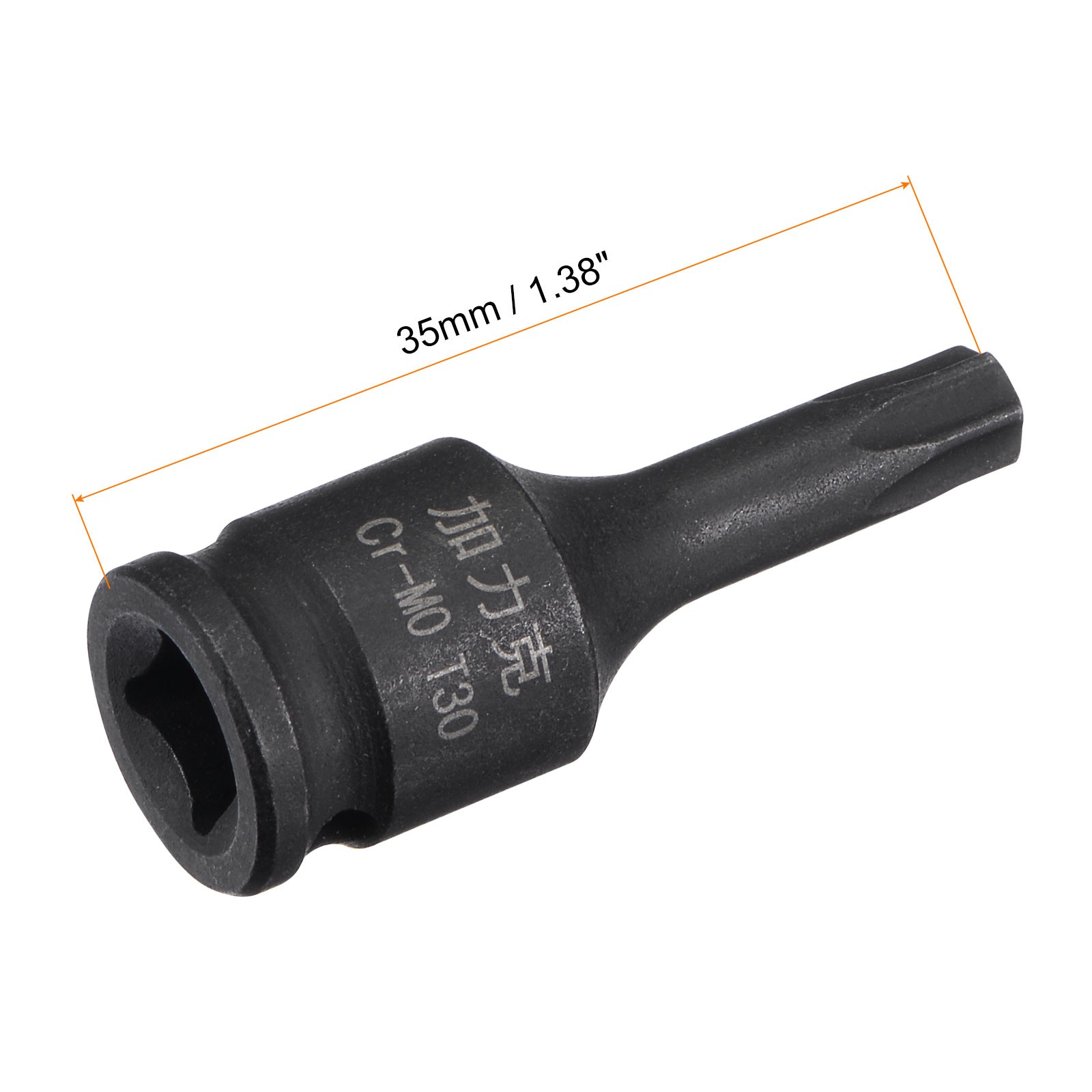 T30 Impact Torx Bit Socket 1/4" Square Drive 35mm Length CR-MO