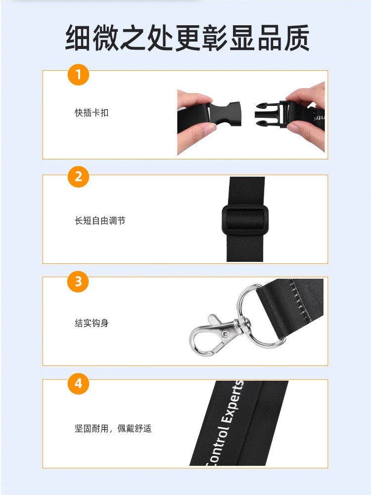 For DJI AIR3S Remote Control Strap MINI 4PRO Single Hook Hanging Rope RC/RC2