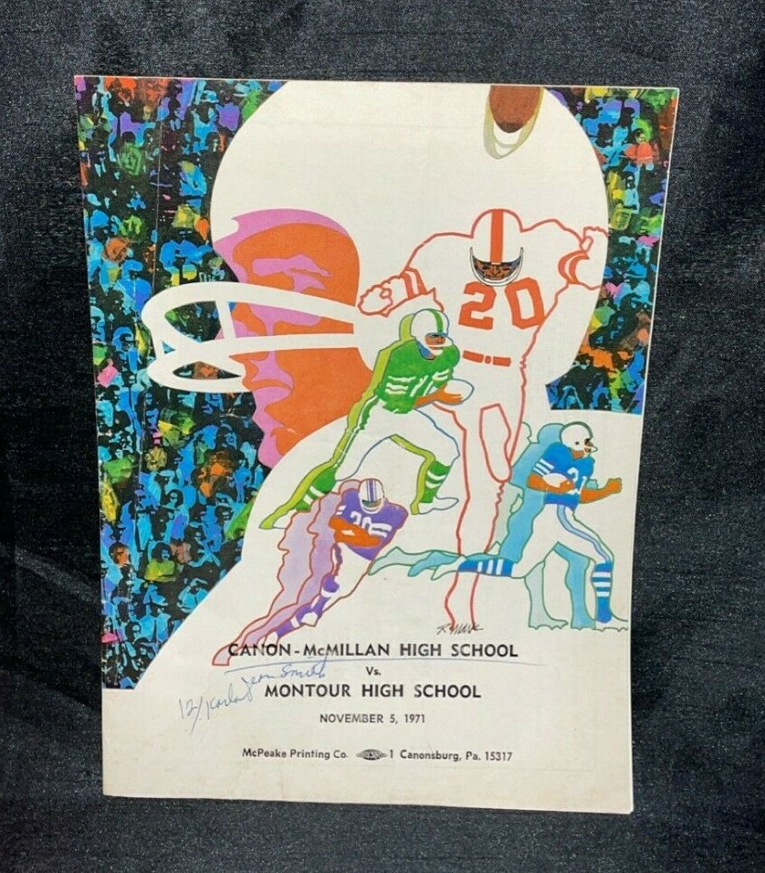 Canon-McMillan vs Montour PA High School Football Program Nov. (1971) COCA COLA