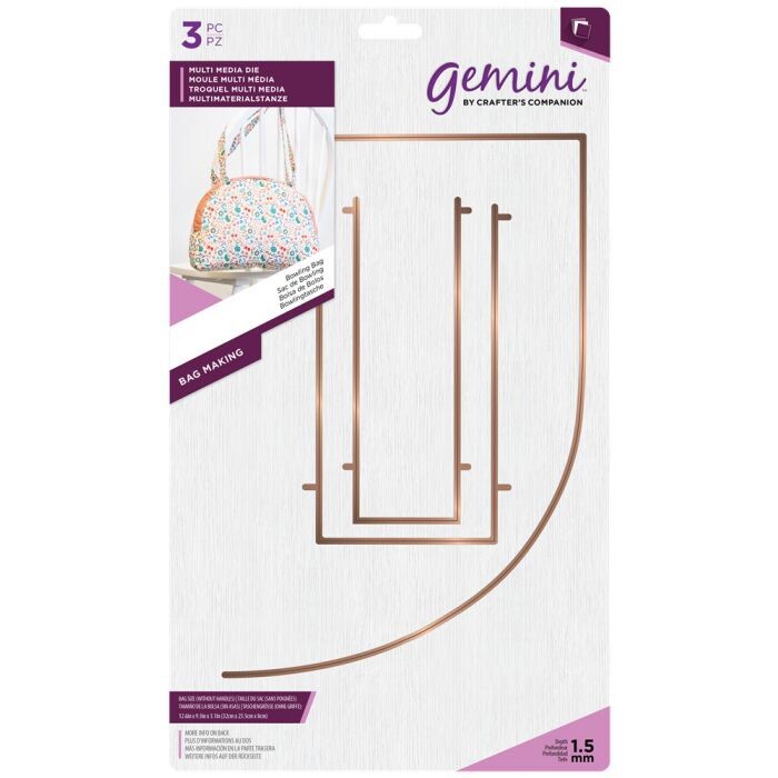 Crafters Companion Gemini Bag Making Die Set - Bowling Bag, 652190 OPEN
