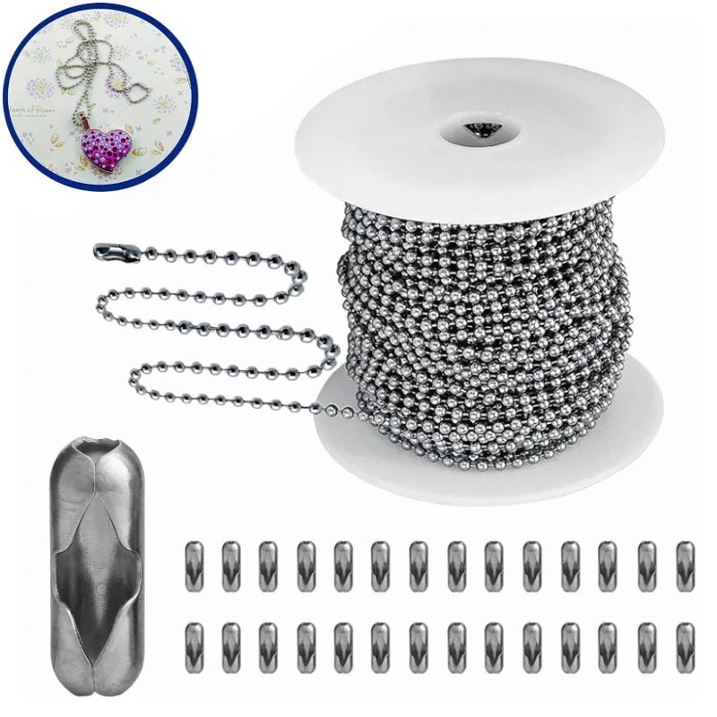 200 Inch Ceiling Fan Pull Chain Upgrade Rust Proof 3.2mm Beaded Pull Chains
