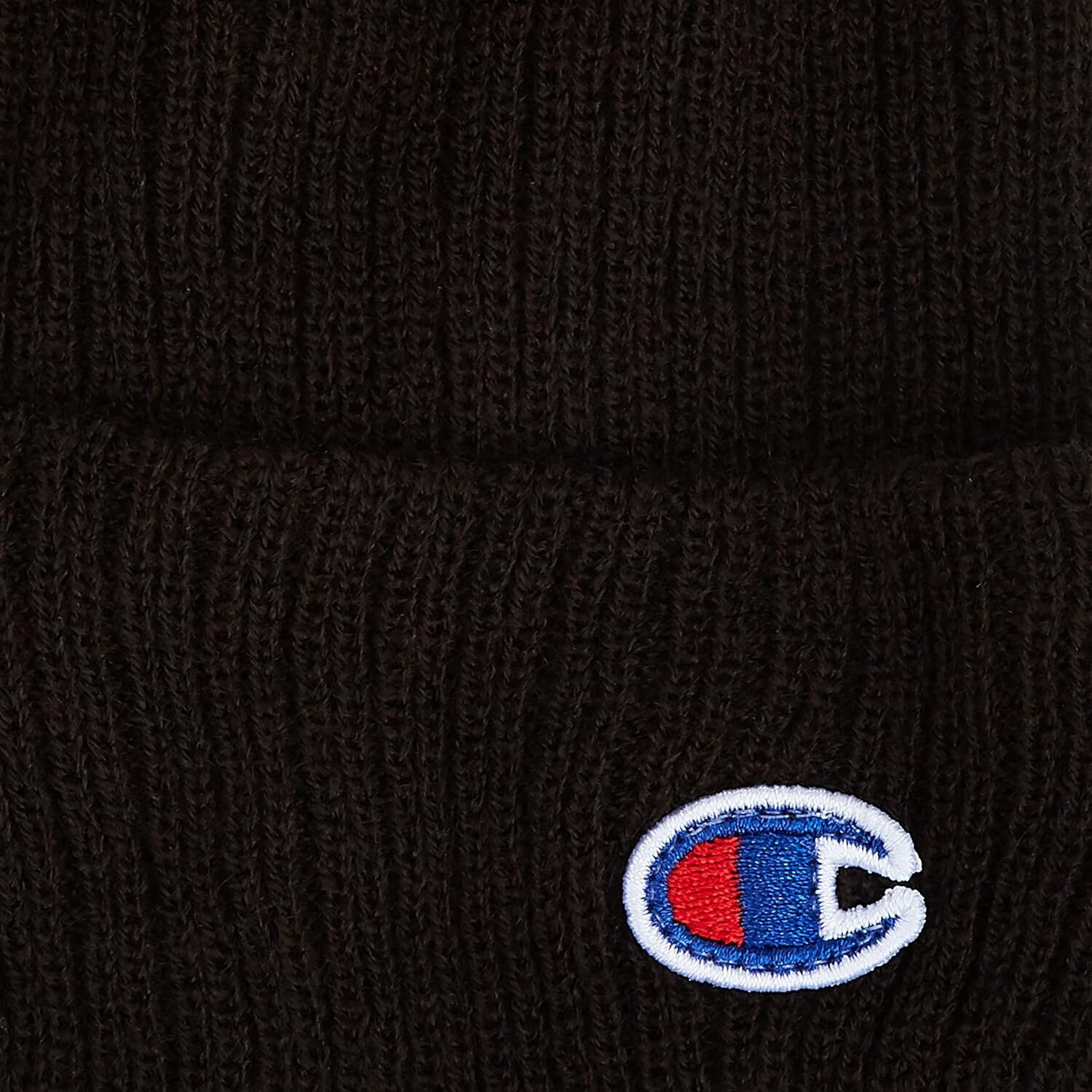 Champion Logo Cuff Beanie One Size, Black/Red/Blue