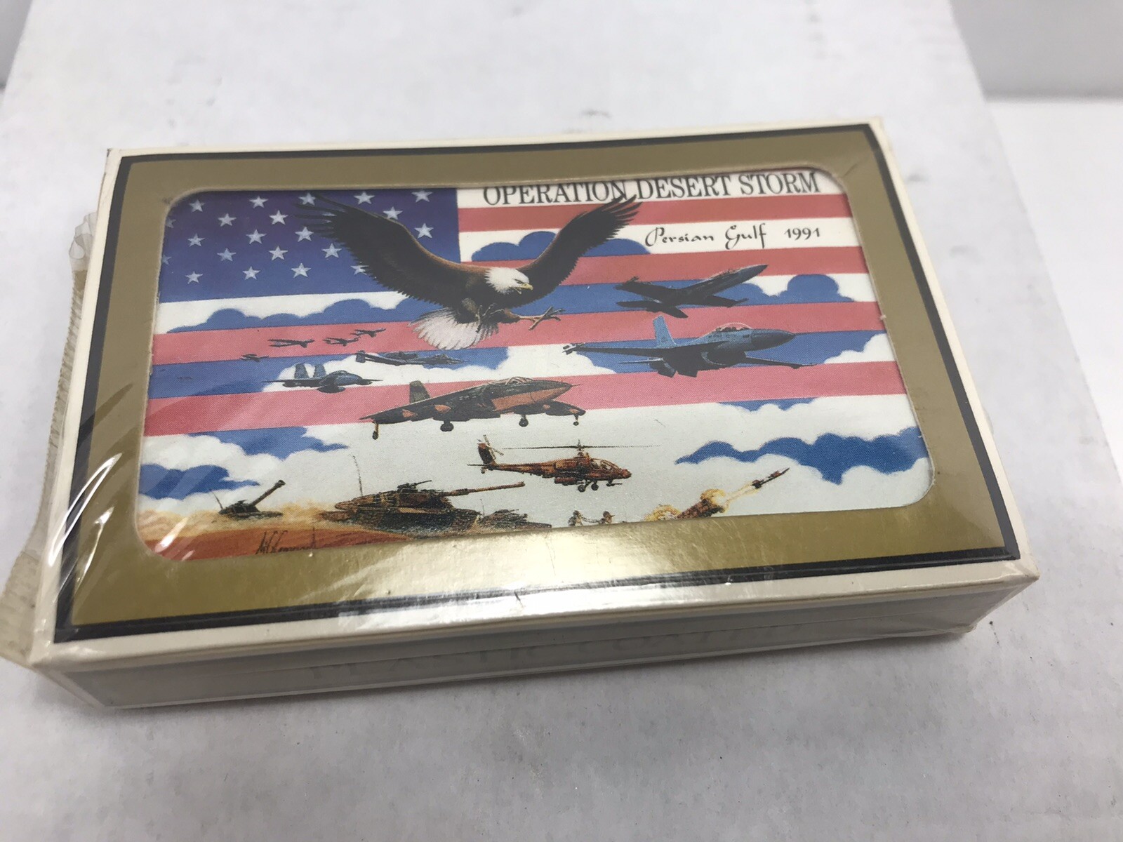 1991 OPERATION DESERT STORM Playing Cards Gemaco Bridge Plastic Coated, NEW