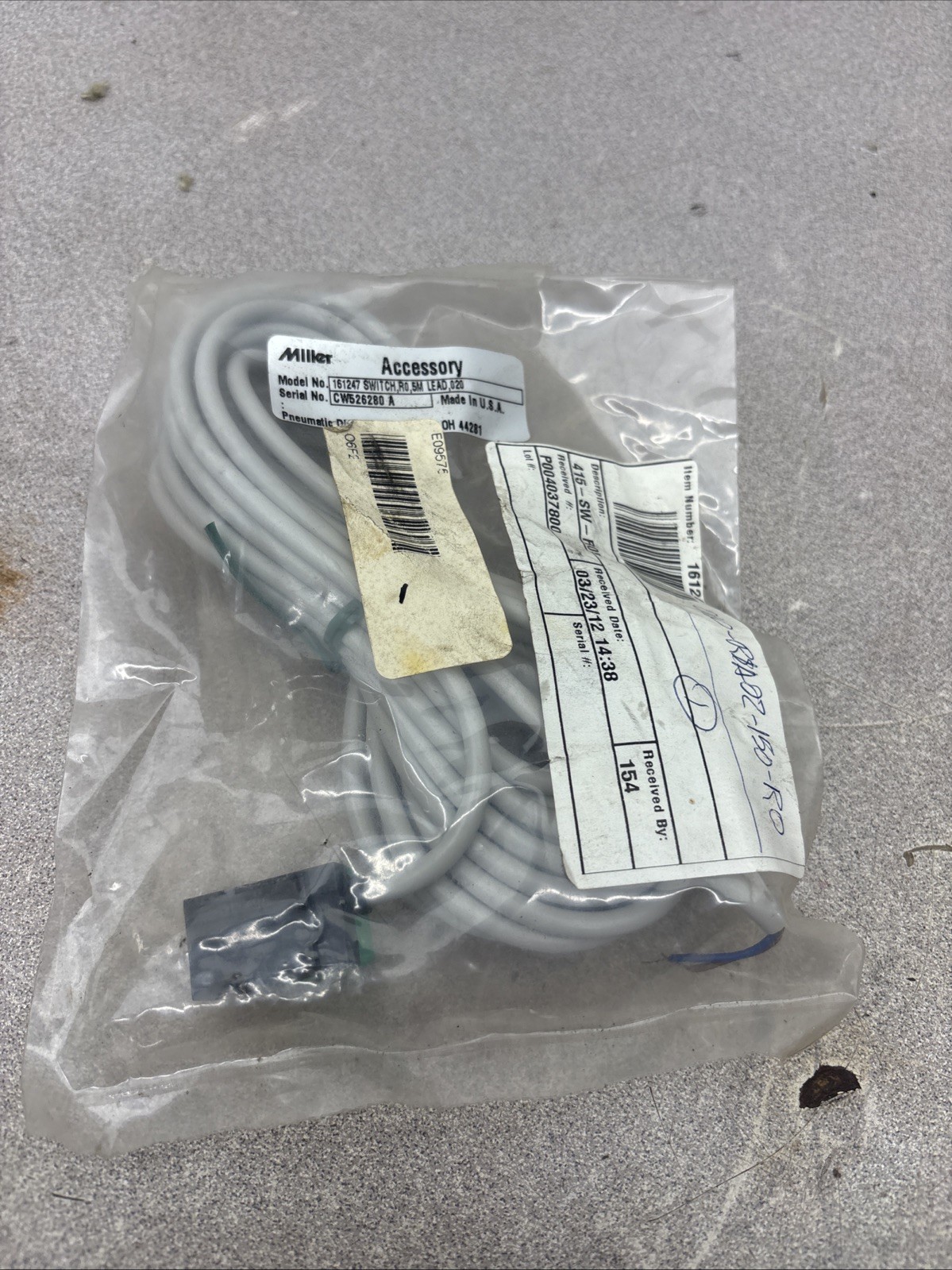 NEW CKD RO Reed Switch, 200VAC, 24VDC, 5M Lead; Miller 161247