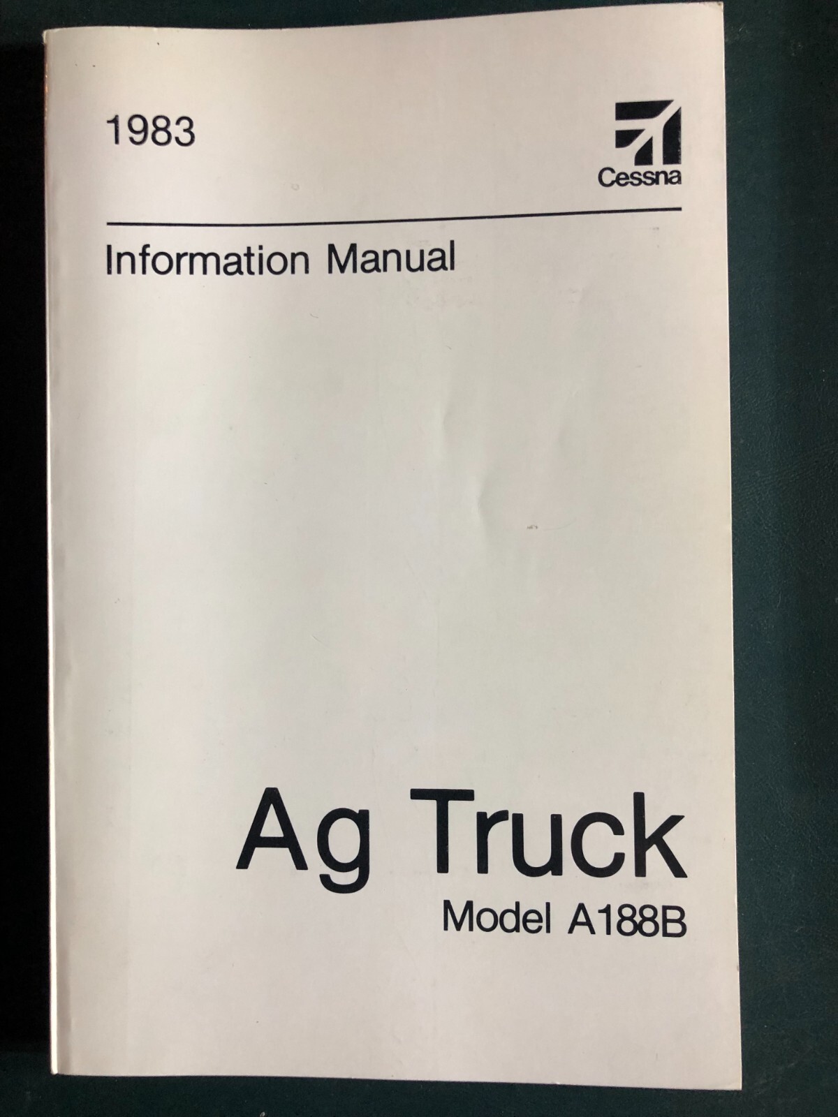 Cessna Pilot Information Manual A188B Ag Truck 1983