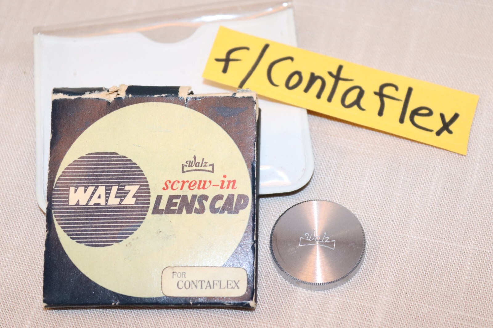 NEW Vtg WALZ 27mm Metal Lens Cap For Contaflex I & II ??  RARE MOUNT-See Details