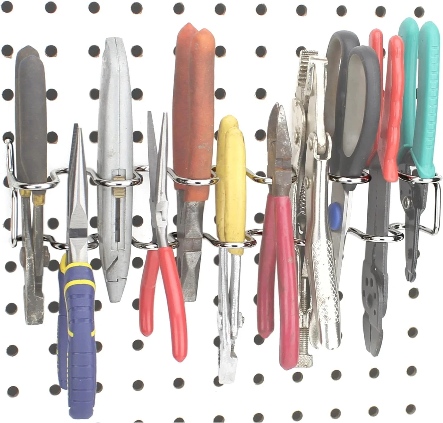 Rightarrange Pegboard Pliers Holder - Holds 11 Pliers per Rack - Hooks to Any Pe