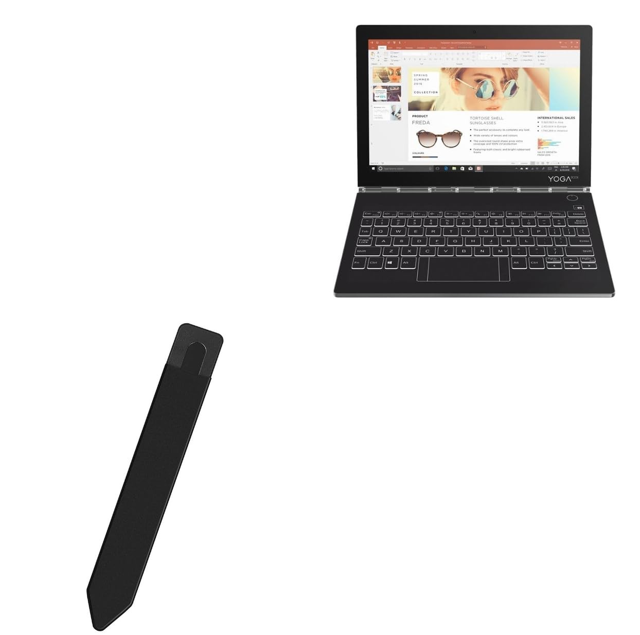 BoxWave Stylus Pouch Compatible with Lenovo Yoga PortaPouch, Jet Black