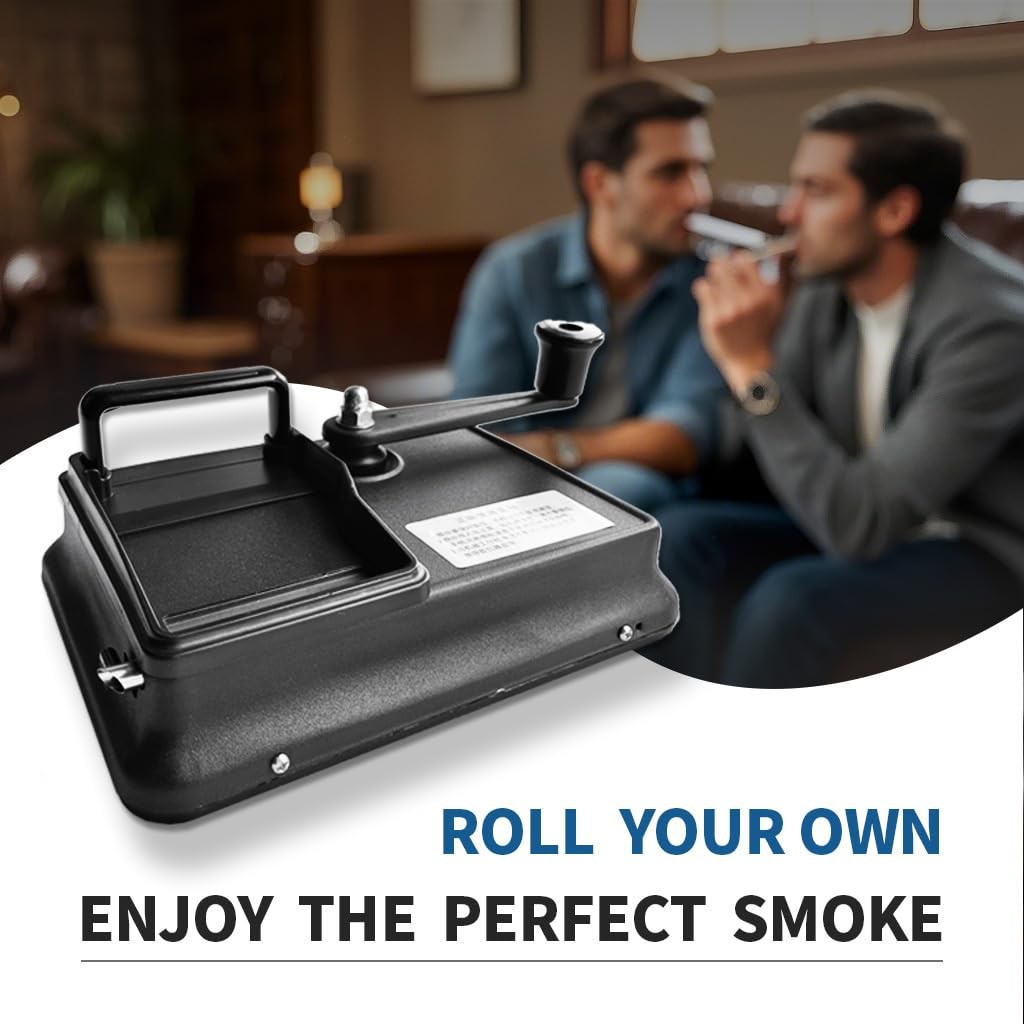 Cigarett Rolling Machine, Manual Cigarett Roller, Portable Black Rolling Ma