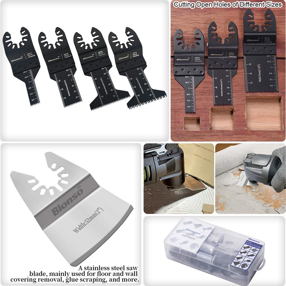 Oscillating Saw Blades 40 PCS Multitool Kit Wood Metal Plastic