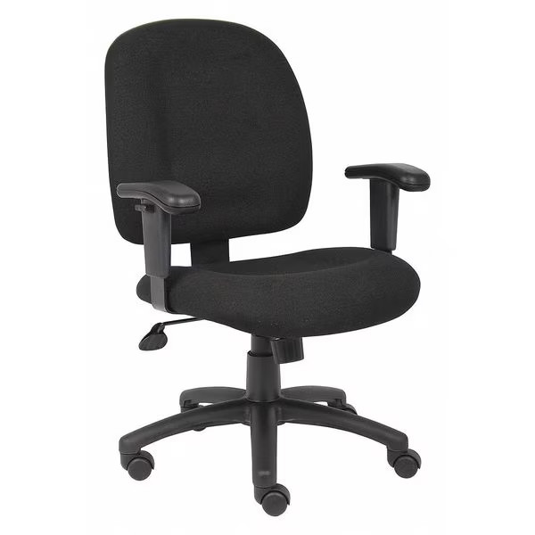 Manufacturer Varies Fabric Task Chair, 20 1/2-, Adjustable, Black 452R13