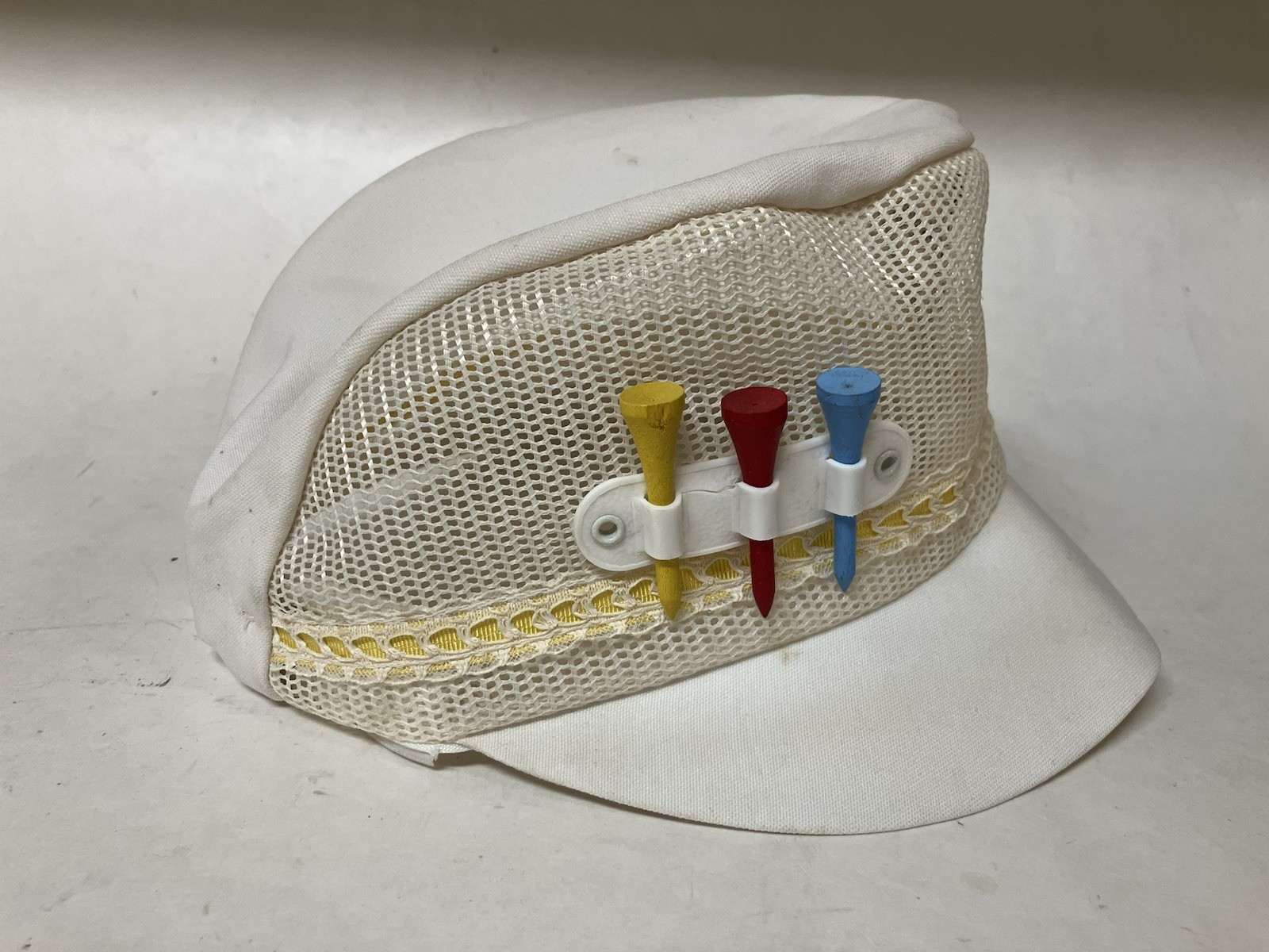 VTG Town Talk Pipestem Golf Tee Hat White Mesh