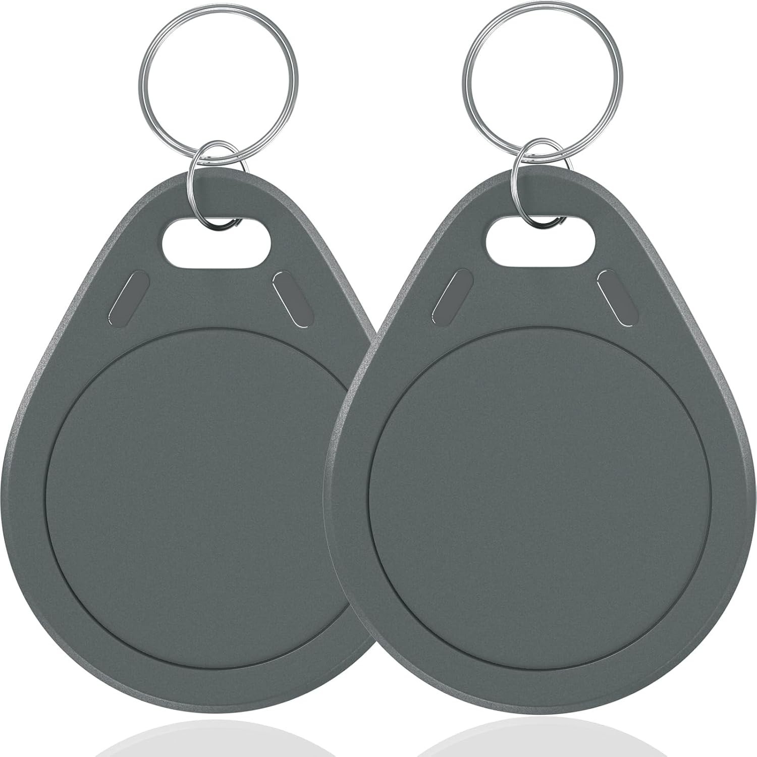 Dual NFC Tags - 504 Bytes Memory, Black Keychains Compatible with iOS/Android